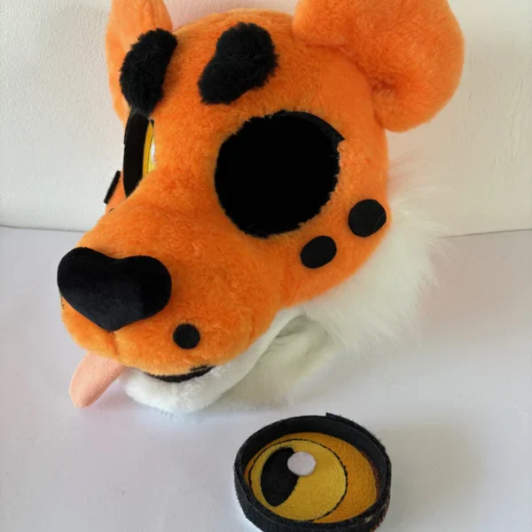 Kids cheetah fursuit head 4"4 (135cm)-5"9 (176cm),unisex kids furry mask - Image 4